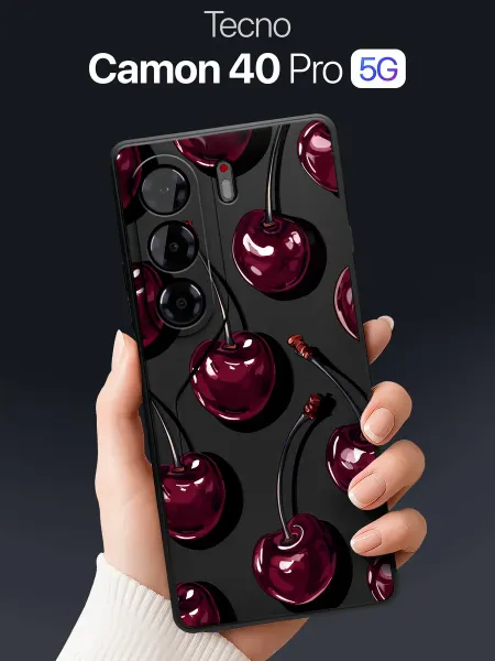 SCDesign Чехол на Tecno Camon 40 Pro с вишней
