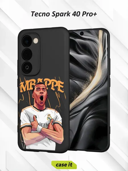 Case it Чехол на Tecno Spark 40 Pro+ с принтом Real Madrid