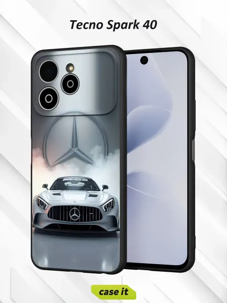 Case it Чехол на Tecno Spark 40 с принтом суперкар Mercedes-AMG