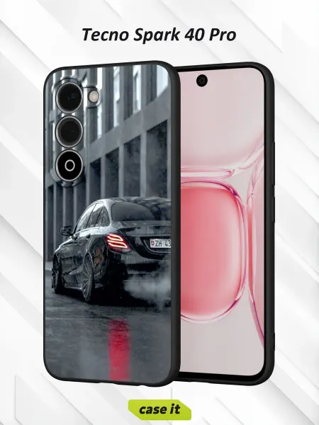 Case it Чехол на Tecno Spark 40 Pro с принтом эффектный дрифт