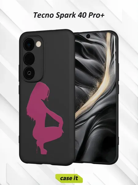 Case it Чехол на Tecno Spark 40 Pro+с принтом Девушка