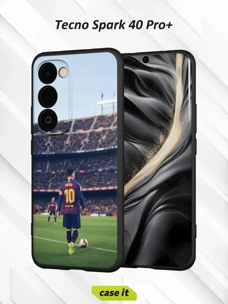Case it Чехол на Tecno Spark 40 Pro+ с принтом Месси Лео