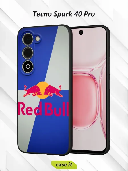 Case it Чехол на Tecno Spark 40 Proс принтом ред булл