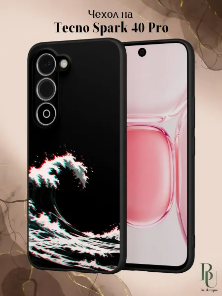 Be Unique Чехол на Tecno Spark 40 Pro Аниме Волна