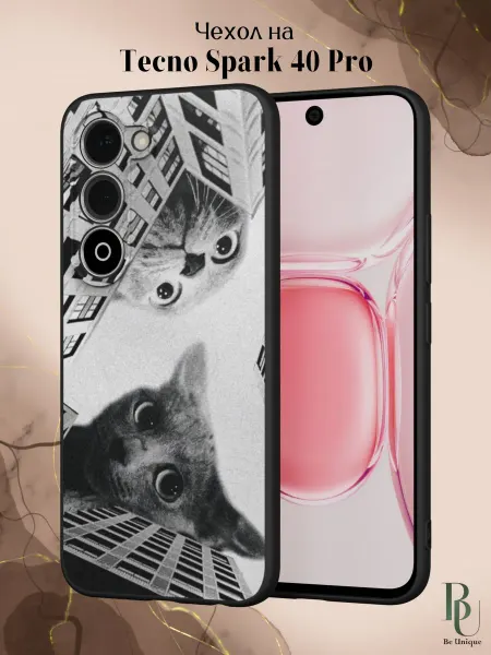 Be Unique Чехол на Tecno Spark 40 Pro Котики