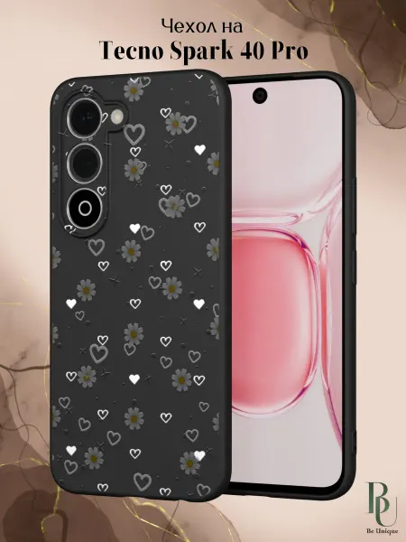 Be Unique Чехол на Tecno Spark 40 Pro Цветочки