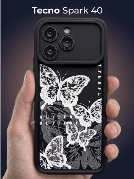 URBAZZA Чехол на Tecno Spark 40 с бортиками и рисунком