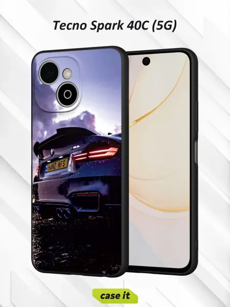 Case it Чехол на Tecno Spark 40C (5G) с принтом Бампер BMW