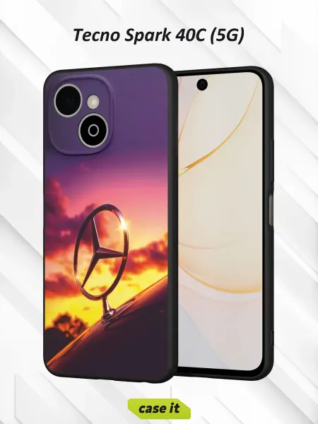 Case it Чехол на Tecno Spark 40C (5G)с принтом звезда Mercedes-Benz