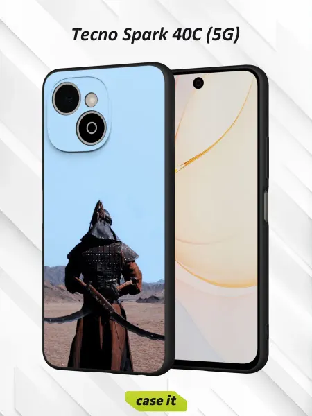 Case it Чехол на Tecno Spark 40C (5G)с принтом воин в снаряжении