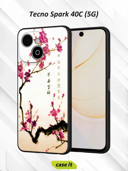 Case it Чехол на Tecno Spark 40C (5G)с принтом китайская живопись