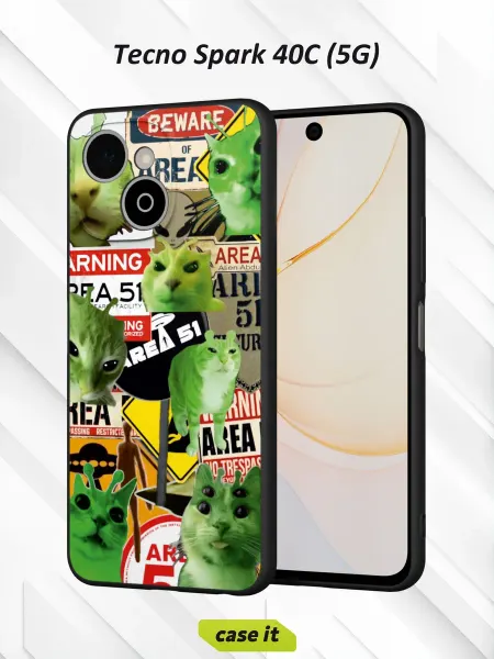 Case it Чехол на Tecno Spark 40C (5G)с принтом Котик
