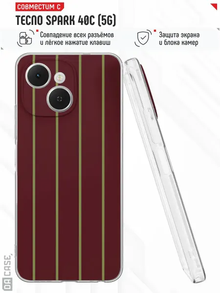 DACase Чехол на Tecno Spark 40C 5G с принтом полосы