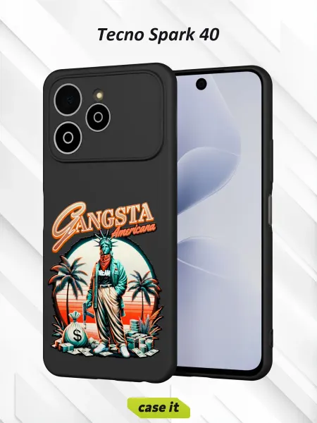Case it Чехол на Tecno Spark 40с принтом American gangster