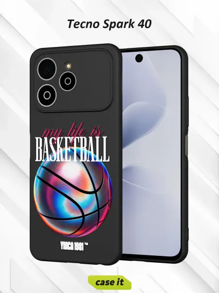 Case it Чехол на Tecno Spark 40с принтом BASKETBBALL