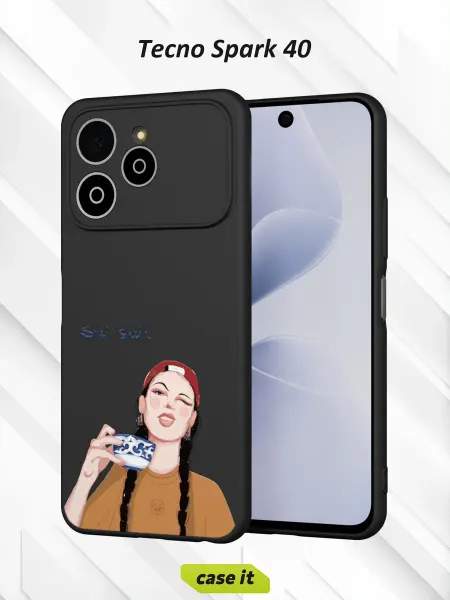 Case it Чехол на Tecno Spark 40с принтом Kazakh Girls