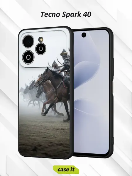Case it Чехол на Tecno Spark 40с принтом атака конных воинов