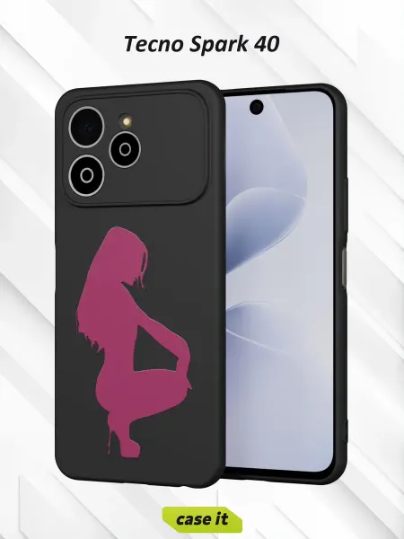 Case it Чехол на Tecno Spark 40с принтом Девушка