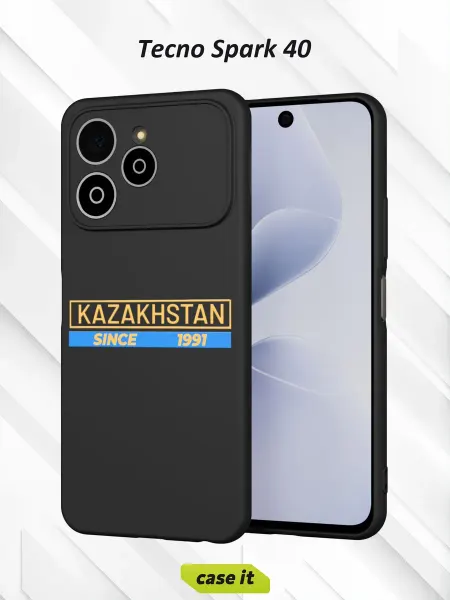 Case it Чехол на Tecno Spark 40с принтом Эмблема Казахстан