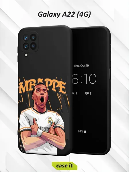 Case it Чехол на Samsung A22 4G с принтом Мбаппе