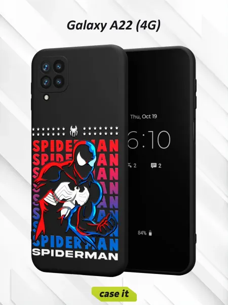 Case it Чехол на Samsung A22 4G с принтом Человек Паук