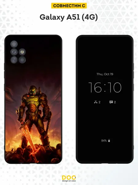 DesignOnCase Чехол на Samsung A51 4G с принтом DOOM