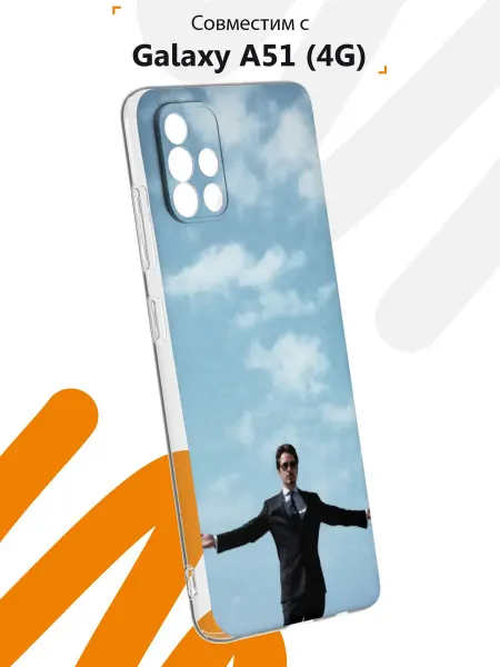 Мобилиус Чехол на Samsung A51 4G с принтом Тони Старк