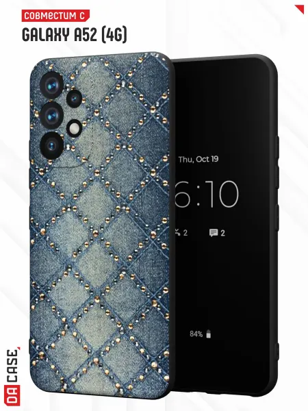 DACase Чехол на Samsung A52 4G с принтом Джинсовый