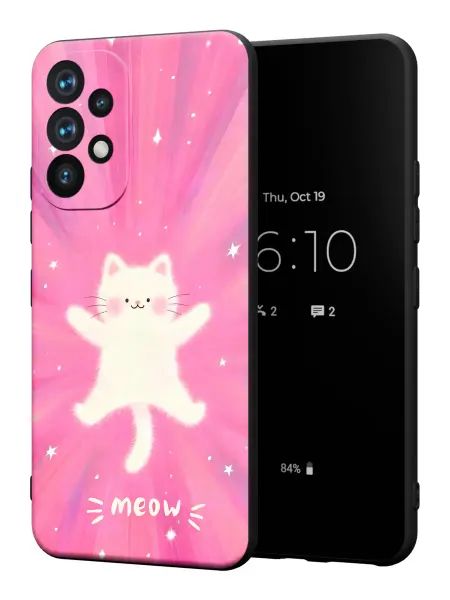 PBl store Чехол на Samsung A52 4G с принтом Котик y2k