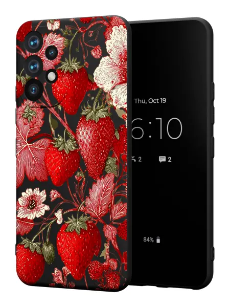 PBl store Чехол на Samsung A52 4G с принтом Клубника