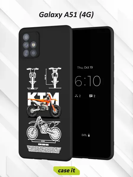 Case it Чехол на Samsung А51 4G с принтом Мотоцикл