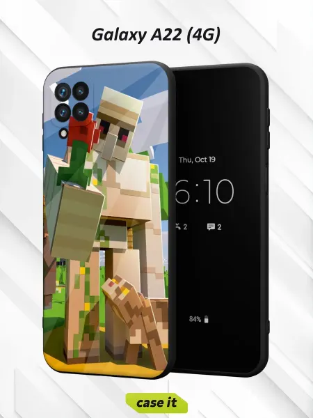 Case it Чехол на Samsung A22 4Gс принтом Железный голем