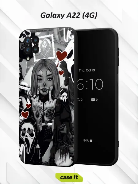 Case it Чехол на Samsung A22 4Gс принтом Готическая девушка