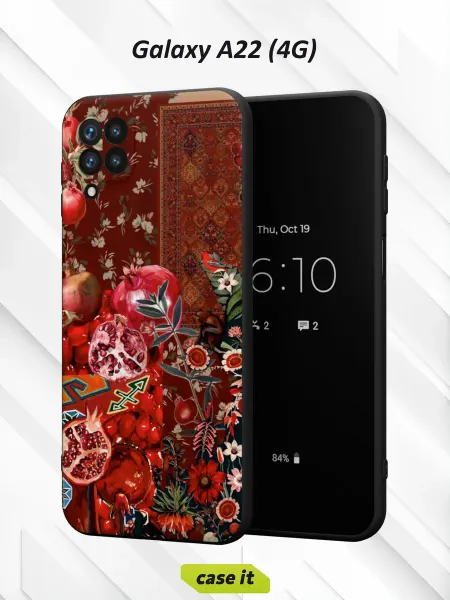 Case it Чехол на Samsung A22 4Gс принтом Гранат