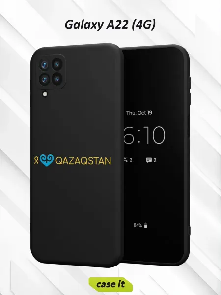 Case it Чехол на Samsung A22 4Gс принтом Я люблю Казахстан