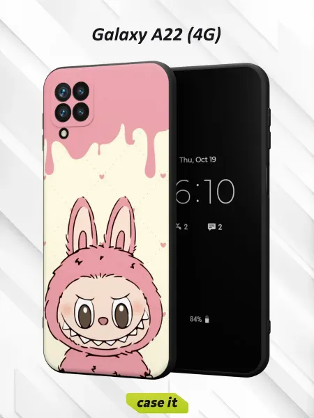 Case it Чехол на Samsung A22 4Gс принтом Лабубу