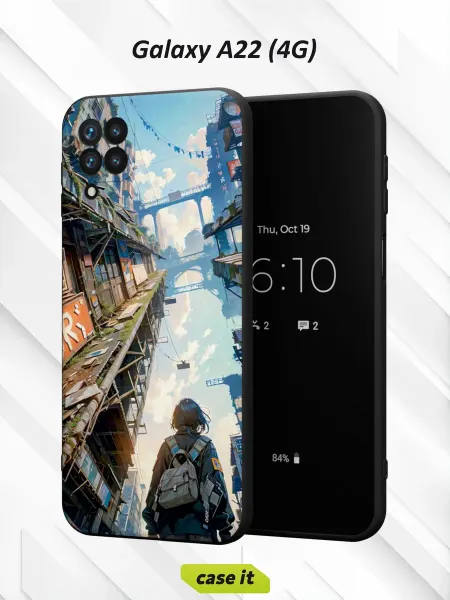 Case it Чехол на Samsung A22 4Gс принтом Токио