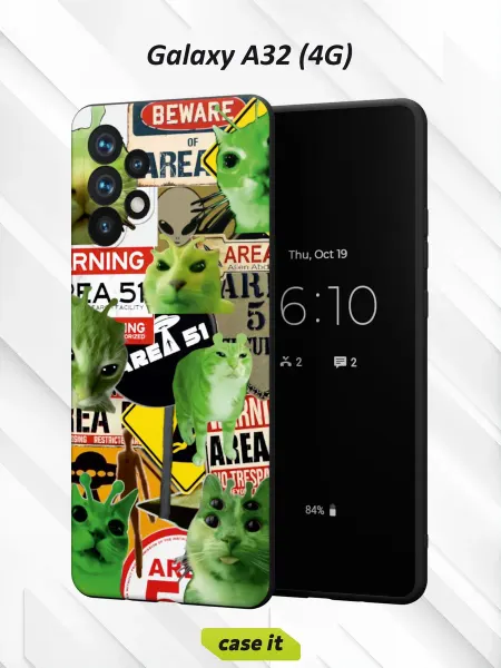 Case it Чехол на Samsung A32 4Gс принтом Котик