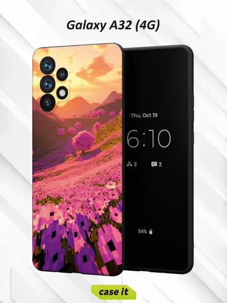 Case it Чехол на Samsung A32 4Gс принтом Пиксельные поля