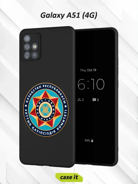 Case it Чехол на Samsung A51 4Gс принтом Казахстан звезда