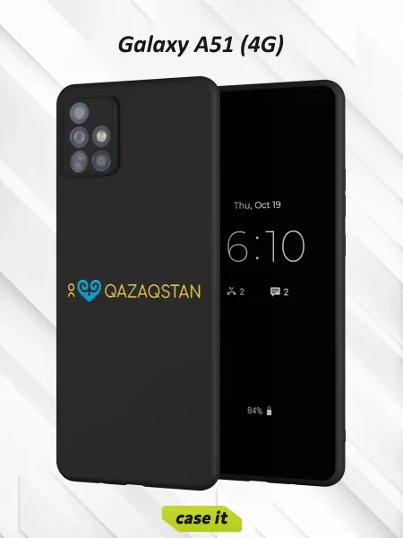 Case it Чехол на Samsung A51 4Gс принтом Я люблю Казахстан