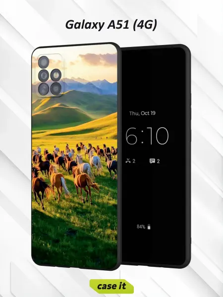 Case it Чехол на Samsung A51 4Gс принтом Лошади