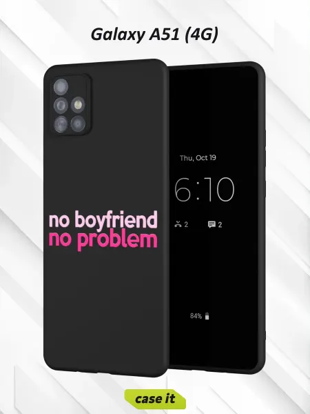 Case it Чехол на Samsung A51 4Gс принтом Надпись