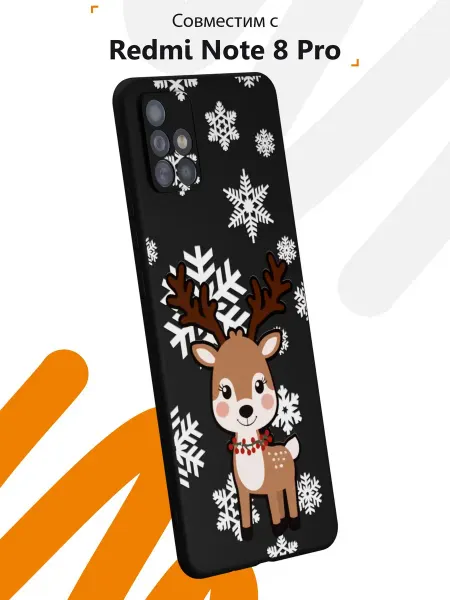 Мобилиус Чехол на Samsung A51 4Gс принтом Новогодний олень