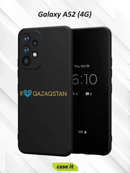 Case it Чехол на Samsung A52 4Gс принтом Я люблю Казахстан