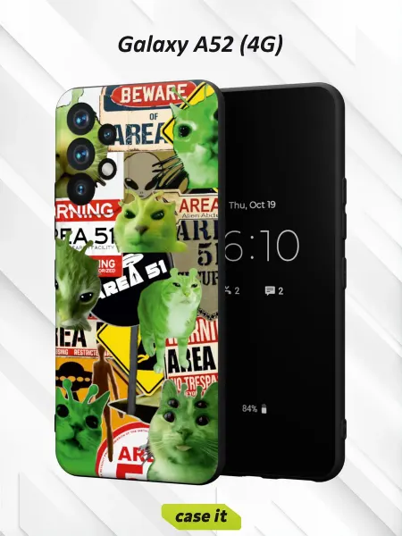 Case it Чехол на Samsung A52 4Gс принтом Котик