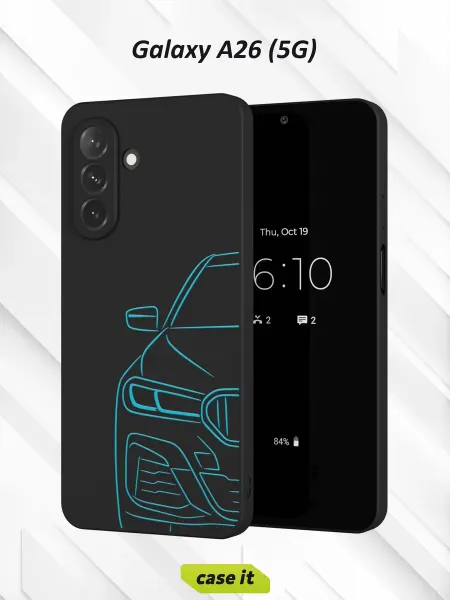 Case it Чехол на Samsung A26 (5G) с принтом силуэт BMW 5 серии
