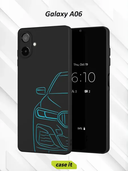 Case it Чехол на Samsung A06 с принтом силуэт BMW 5 серии