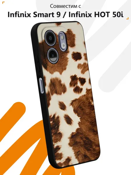 Мобилиус Чехол на Infinix Smart 9 Infinix HOT 50i с принтом Cow