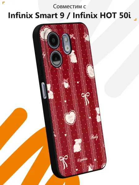 Мобилиус Чехол на Infinix Smart 9 Infinix HOT 50i с принтом Love